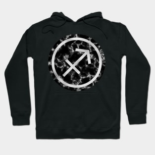 Black Marble Zodiac - Sagittarius Hoodie